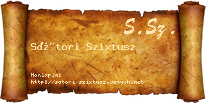Sátori Szixtusz névjegykártya